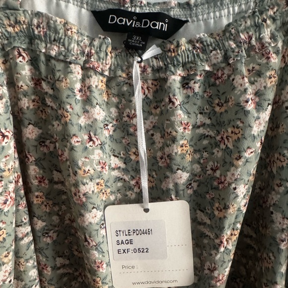 DAVI & DANI Sage Floral Dress new tags as 3XL - Picture 2 of 4